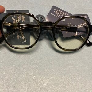 Universal Thread Round Blue Light Olive Green Tortoiseshell Eyeglasses
